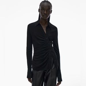 HELMUT LANG | RUCHED ASSYMETRIC SHIRT ♥️